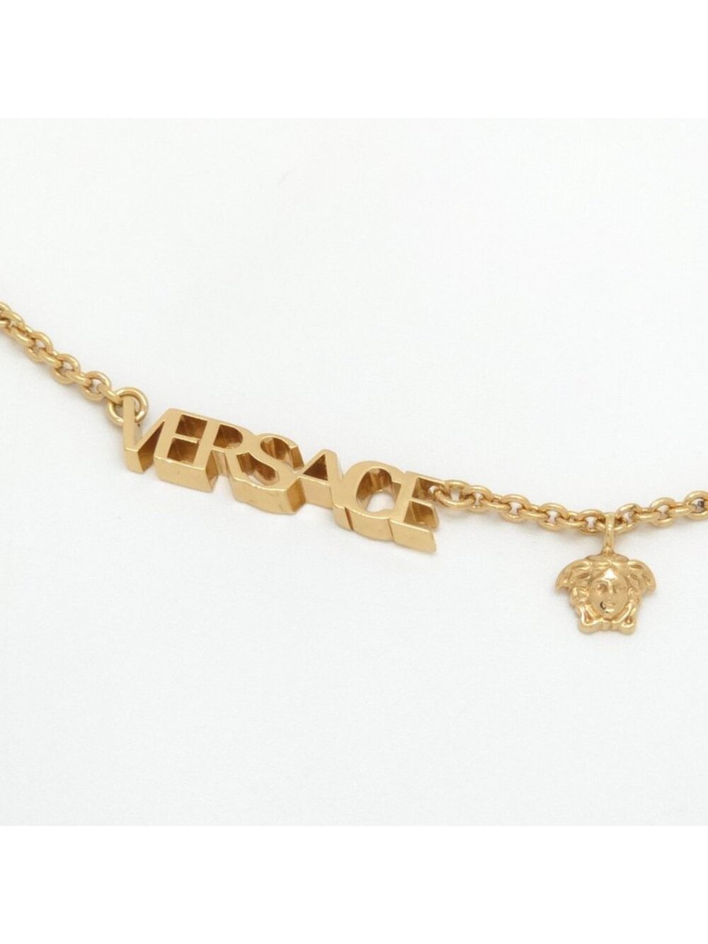 Versace Logo Necklace Around the 53.5 Gold Metal